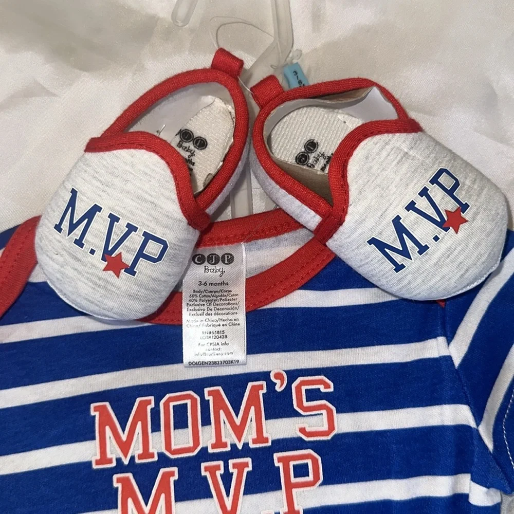 CJP Baby all-star infant boy 3pc pant set‎ Baseball MVP Sports NWT